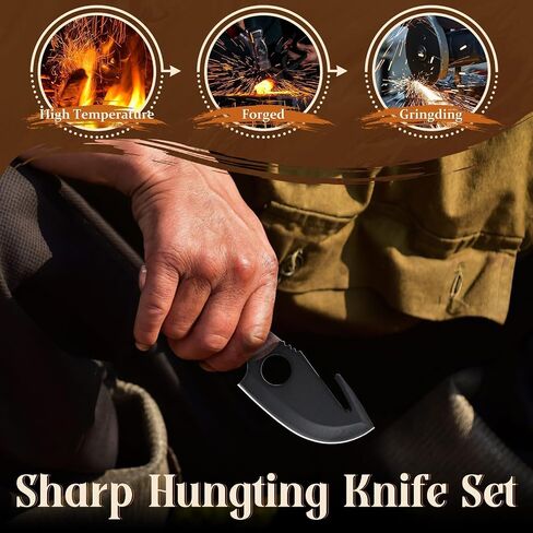 Purple Dragon Fixed Blade Deer Skinning Hunting Knife Set with Sheath in Saudi Arabia