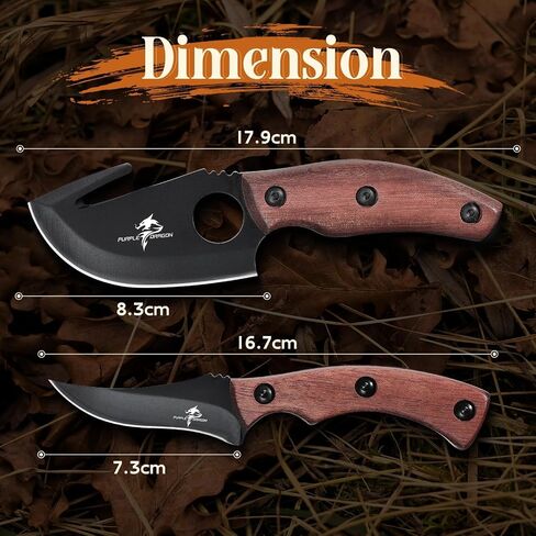 Purple Dragon Fixed Blade Deer Skinning Hunting Knife Set with Sheath in Saudi Arabia