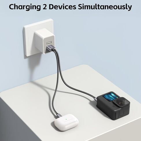 موزع USB إلى USB C من KiWiBiRD، USB A إلى USB C مزدوج لشحن الطاقة in Kuwait