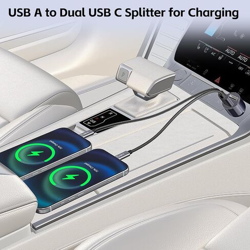 موزع USB إلى USB C من KiWiBiRD، USB A إلى USB C مزدوج لشحن الطاقة in Kuwait