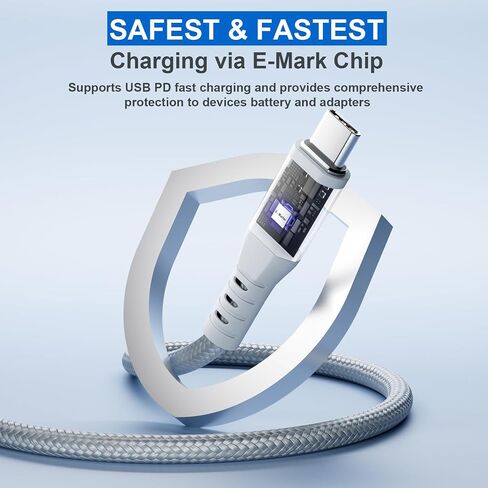 كابل شحن متعدد SIQIWO 100 واط USB C، 4FT-1Pack PD3.0 كابل شحن سريع in Kuwait
