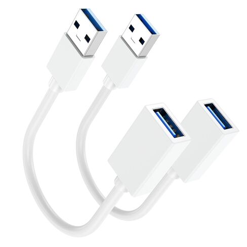 كابل تمديد USB قصير 6 بوصة، عبوتان باللون الأبيض، كابل موسع USB 3.0 بسرعة 5 جيجابت في الثانية in Kuwait
