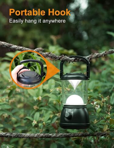LED Camping Lantern Rechargeable, Up to 336H Running Time Super Tent Light, 15000mAh/1500LM Emergency Light for Hurricane, Power Outages, Home, Hiking, IPX5 Water-Resistant in Saudi Arabia