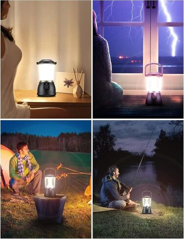 LED Camping Lantern Rechargeable, Up to 336H Running Time Super Tent Light, 15000mAh/1500LM Emergency Light for Hurricane, Power Outages, Home, Hiking, IPX5 Water-Resistant in Saudi Arabia