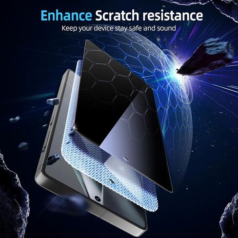 X-it لهاتف Samsung Galaxy S26 واقي شاشة للخصوصية [محاذاة تلقائية/إزالة الغبار]، خالي من الفقاعات، [معرف بصمة الإصبع بالموجات فوق الصوتية بنسبة 100%] سهل التركيب، تغطية كاملة مضادة للتجسس [غير زجاجي] عبوتان in Kuwait