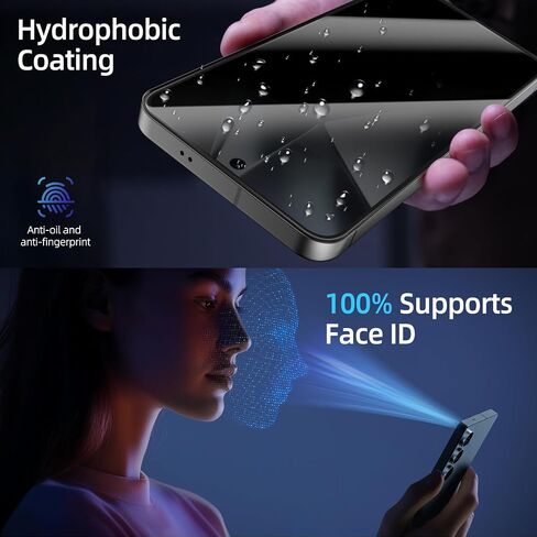 X-it لهاتف Samsung Galaxy S26 واقي شاشة للخصوصية [محاذاة تلقائية/إزالة الغبار]، خالي من الفقاعات، [معرف بصمة الإصبع بالموجات فوق الصوتية بنسبة 100%] سهل التركيب، تغطية كاملة مضادة للتجسس [غير زجاجي] عبوتان in Kuwait