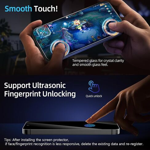 X-it لهاتف Samsung Galaxy S26 واقي شاشة للخصوصية [محاذاة تلقائية/إزالة الغبار]، خالي من الفقاعات، [معرف بصمة الإصبع بالموجات فوق الصوتية بنسبة 100%] سهل التركيب، تغطية كاملة مضادة للتجسس [غير زجاجي] عبوتان in Kuwait