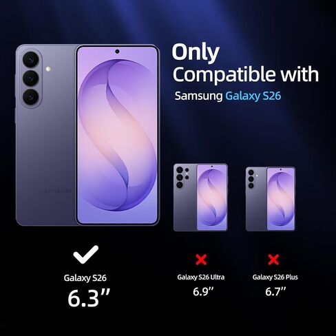 X-it لهاتف Samsung Galaxy S26 واقي شاشة للخصوصية [محاذاة تلقائية/إزالة الغبار]، خالي من الفقاعات، [معرف بصمة الإصبع بالموجات فوق الصوتية بنسبة 100%] سهل التركيب، تغطية كاملة مضادة للتجسس [غير زجاجي] عبوتان in Kuwait