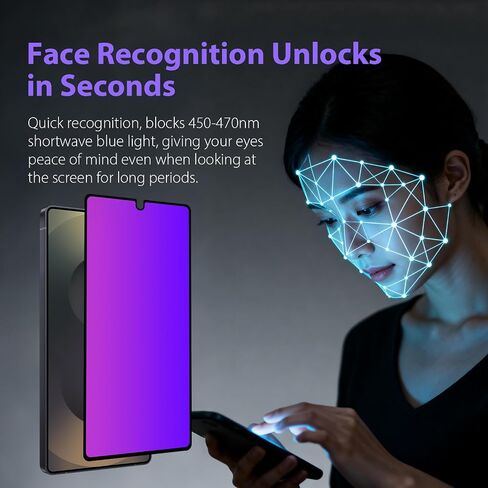 Compatible for Samsung Galaxy A54 5G [6.4 inch] Matted Privacy Screen Protector Tempered Glass, Matted Gradient Anti Spy Anti Blue Light Easy Installation, 【Not Support Fingerprint Unlock】,2 Pack in Saudi Arabia