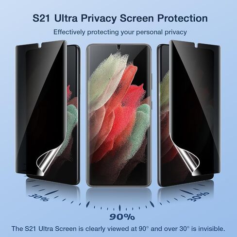 LK 2 Pack for Samsung Galaxy S21 Ultra Privacy Screen Protector, TPU Film in Saudi Arabia