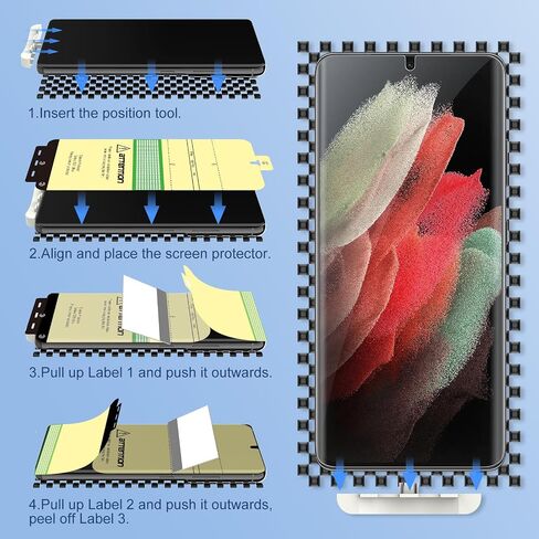 LK 2 Pack for Samsung Galaxy S21 Ultra Privacy Screen Protector, TPU Film in Saudi Arabia