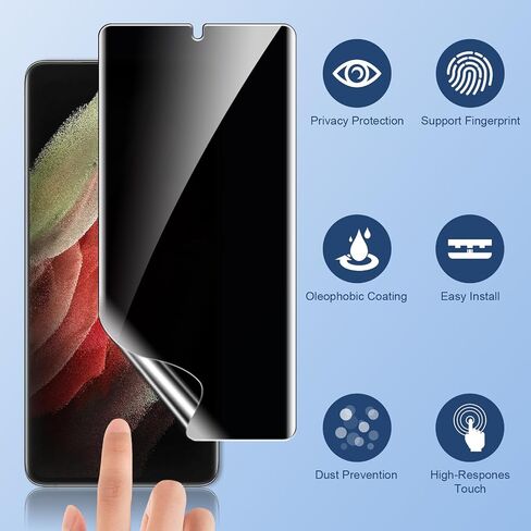 LK 2 Pack for Samsung Galaxy S21 Ultra Privacy Screen Protector, TPU Film in Saudi Arabia