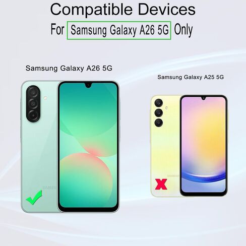 Ibywind Screen Protector For Samsung Galaxy A26 5G 6.64"(2 Pack),9H Hardness Tempered Glass,With 1Pc Camera Lens Protector,1Pc Back Carbon Fiber Film,Easy to Install in Saudi Arabia