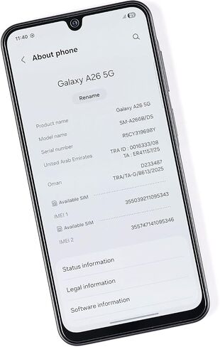 Ibywind Screen Protector For Samsung Galaxy A26 5G 6.64"(2 Pack),9H Hardness Tempered Glass,With 1Pc Camera Lens Protector,1Pc Back Carbon Fiber Film,Easy to Install in Saudi Arabia