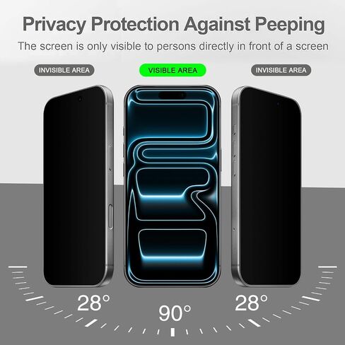 Designed for iPhone 17 Pro Max Privacy Tempered Glass Screen Protector [Military Grade Shatterproof & Longest Durable], Auto Dust-Elimination Installation Box, Bubble Free, HD Clear, Anti-Spy, Easy Installation, 2 Pack in Saudi Arabia