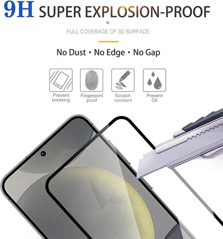 3 عبوات من واقي الشاشة الزجاجي عالي الدقة لهاتف Samsung Galaxy S24 Plus in Saudi Arabia