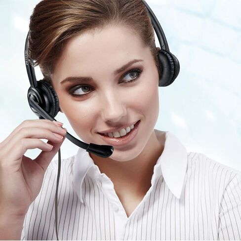 MAIRDI Cell Phone Headset with Microphone Noise Canceling, PC Laptop Headset 3.5mm Jack for Office Work, Phone Headset for iPhone Computer Samsung Androids Tablets Skype Teams Video Conference in Saudi Arabia