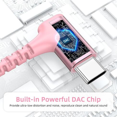 APETOO USB C Headphones Magnetic Wired Earbud with Mic Volume Control Pink in Saudi Arabia