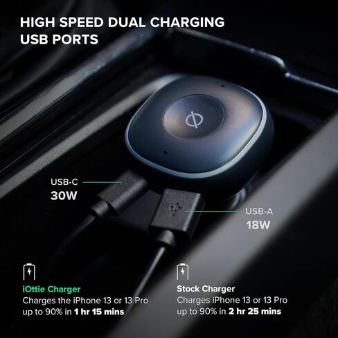 iOttie Aivo Boost Alexa-Built In Car Charger, USB-C PD / USB-A QC, Fits Apple, Android, Google Devices in Saudi Arabia