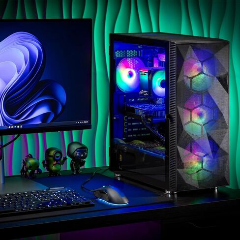 Skytech Gaming Storm Gaming PC, AMD Ryzen 5 5500 3.6GHz, NVIDIA RTX 5050 8GB, 1TB NVMe SSD, 32GB DDR4 RAM 3200, 650W Gold PSU, Wi-Fi, Win 11, Desktop in Saudi Arabia