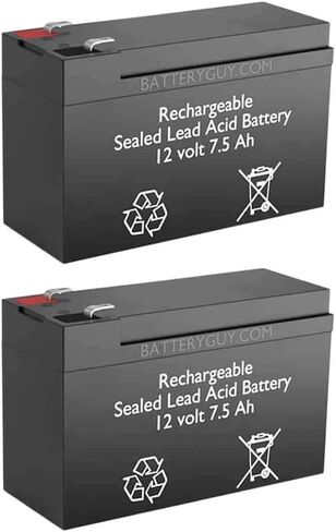 BatteryGuy Back-UPS RS BR1500LCD Replacement 12V 7.5Ah SLA Batteries Brand Equivalent (Rechargeable, High Rate) - Qty of 2 in Saudi Arabia