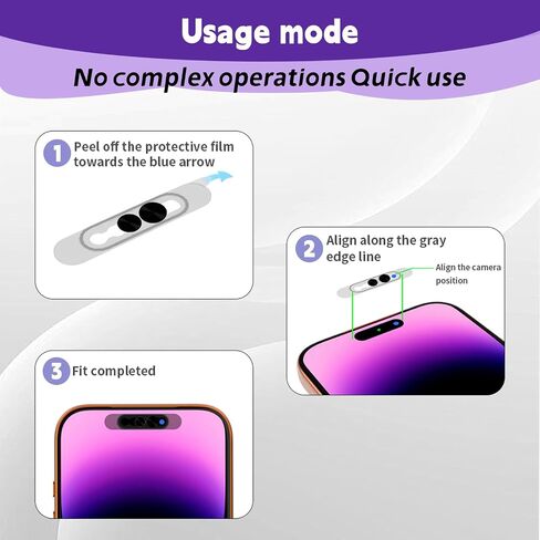 Front Camera Privacy Cover Compatible for iPhone 17/16/15/14 Pro & Pro Max, [2 Pack] Anti-Spy Lens Protector, On/Off Face ID Compatible Slide Cover, Camera Protector for Privacy & Security (Black) in Saudi Arabia