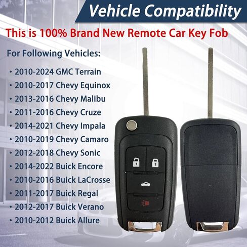 2 Pack Non-PEPS Key Fob for 10-24 GMC Terrain Chevy Buick Model OHT01060512 in Saudi Arabia