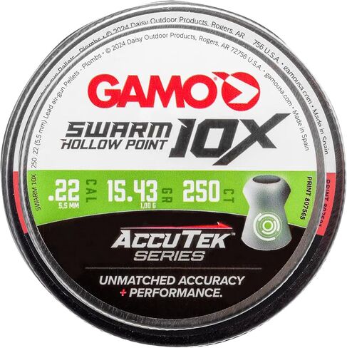 Gamo Swarm 10X Hollow Point Air Rifle Pellets, Multiple Caliber Options in Saudi Arabia