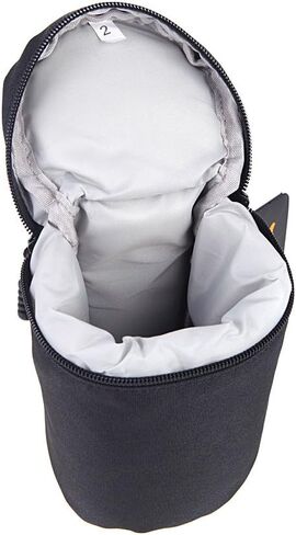 Portable 13 * 8.5cm DSLR Lens Case Pouch Bag FY 2, Thick Padded Shock Absorption Lens Storage Pouch with Overlap Zipper Belt Loop, for Camera Lenses* in Saudi Arabia