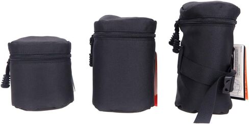 Portable 13 * 8.5cm DSLR Lens Case Pouch Bag FY 2, Thick Padded Shock Absorption Lens Storage Pouch with Overlap Zipper Belt Loop, for Camera Lenses* in Saudi Arabia