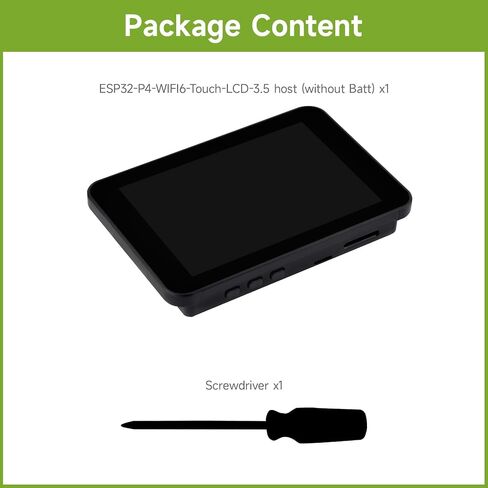 Waveshare ESP32-P4-WIFI6 3.5inch Smart Vision Development Board, 320 × 480 Resolution, Equipped with OV5647 5MP Camera, Built-in Microphone and Speaker, Supports Wi-Fi 6 and BLE 5, no BAT in Saudi Arabia