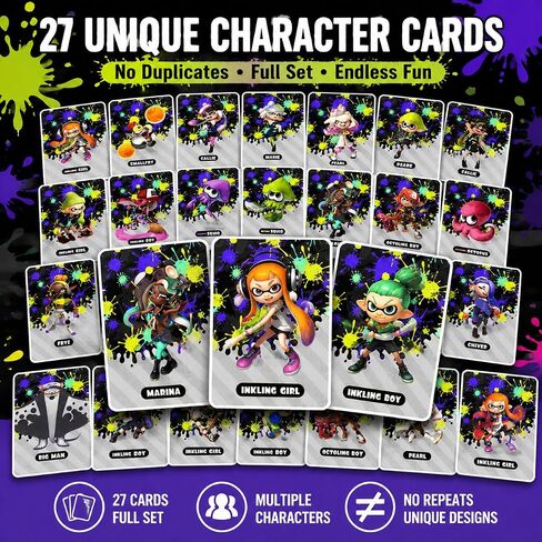 27 PCS Splat NFC Mini Cards, Reusable Cards for Nintendo Switch in Saudi Arabia