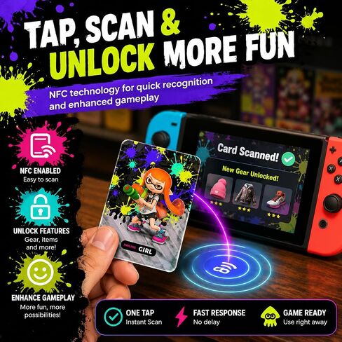 27 PCS Splat NFC Mini Cards, Reusable Cards for Nintendo Switch in Saudi Arabia