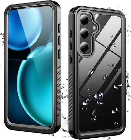 for Samsung Galaxy S26 FE Case Waterproof, [IP68 Waterproof Dustproof] [Built-in Screen Protector] Rugged Full Body Underwater Shockproof Protective Cover for Samsung S26 FE 6.7" Case, Black in Saudi Arabia