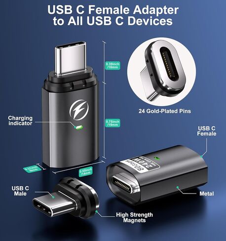 240W USB-C Magnetic Adapter 240W, 80Gbps Data Transfer, 16K Video Output in Saudi Arabia