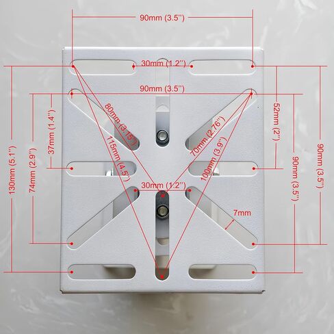 90° Right Angle CCTV PTZ Dome Camera Wall Corner Mounting Bracket, Aluminum Alloy Crossbar Holding Pole Mount Security Camera Integrated Clamp Bracket in Saudi Arabia