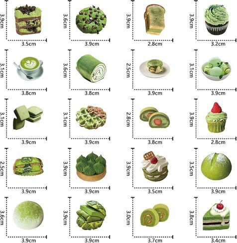 105PCS Matcha Aesthetic Stickers, Summer Drink Cake Waterproof Graffiti Stickers Pack for Kindle, Suitcase, Laptop, Journal, Water Bottle, Scrapbook, Skateboard, Kawaii Anime Decals for Adults in Saudi Arabia