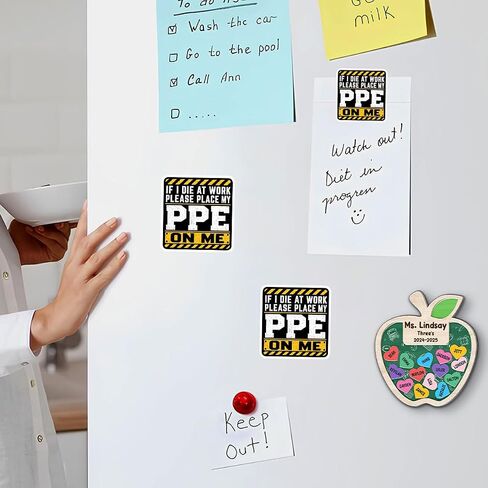 (3Inch) 4Pcs Funny PPE Stickers, Workplace Safety Stickers for Workers in Saudi Arabia