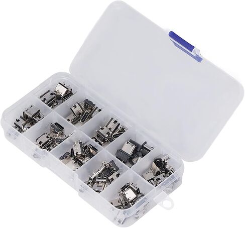 100Pcs Type C USB Female Plug Connector, Durable and Lightweight in Saudi Arabia