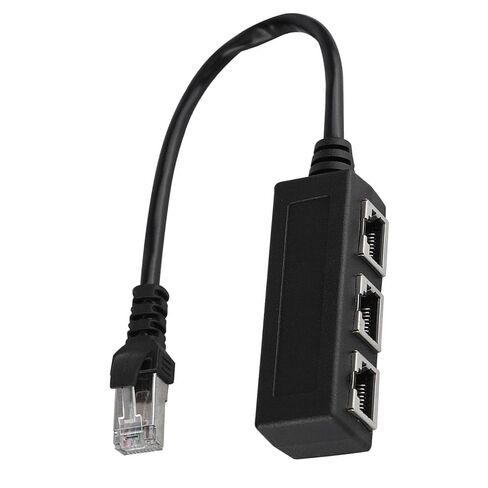 Acouto Ethernet Extension Cord Splitter 1 Male to 3 Female Port, HighQuality Cable for Optimized Internet Connection, Perfect for Home Office and Gaming, GoldPlated, 1 Unit in Saudi Arabia