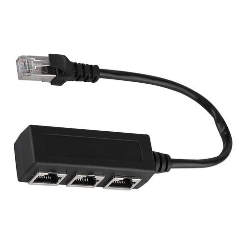 Acouto Ethernet Extension Cord Splitter 1 Male to 3 Female Port, HighQuality Cable for Optimized Internet Connection, Perfect for Home Office and Gaming, GoldPlated, 1 Unit in Saudi Arabia
