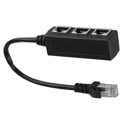 Acouto Ethernet Extension Cord Splitter 1 Male to 3 Female Port, HighQuality Cable for Optimized Internet Connection, Perfect for Home Office and Gaming, GoldPlated, 1 Unit in Saudi Arabia