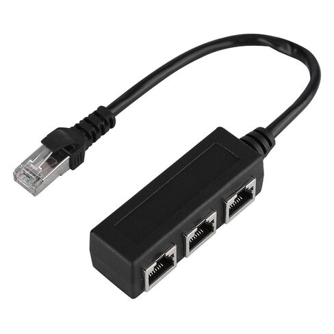 Acouto Ethernet Extension Cord Splitter 1 Male to 3 Female Port, HighQuality Cable for Optimized Internet Connection, Perfect for Home Office and Gaming, GoldPlated, 1 Unit in Saudi Arabia
