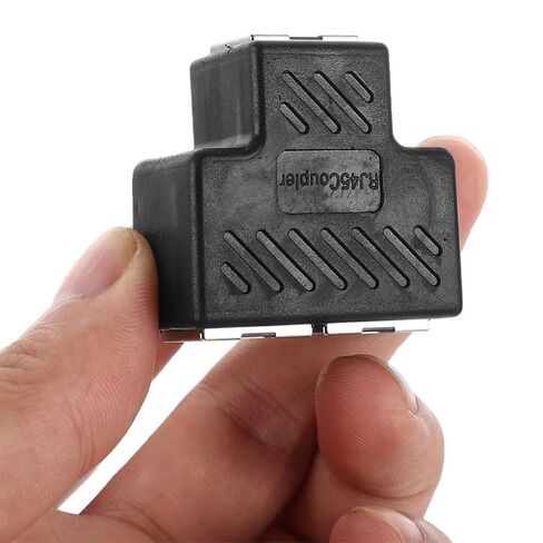 3 Pack Rj45 Ethernet Splitter Cable Connector, Plug and Play Black Plastic in Saudi Arabia