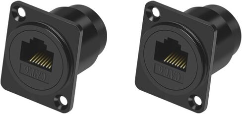 RJ45 Cat6 Panel Mount Connector Adapter RJ45 Female to Female Through Module with Thread Networking Ethernet Extension Gigabit Ethernet Panel Mount Connector in Saudi Arabia