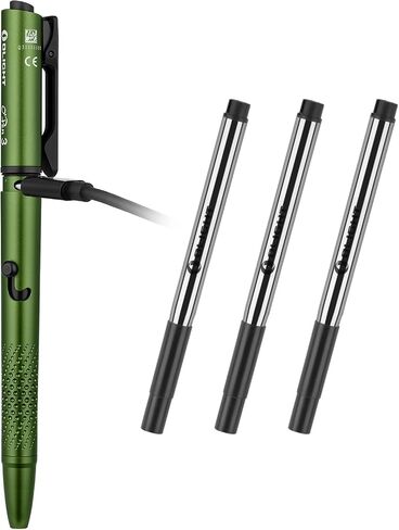 OLIGHT O'Pen 3 4-in-1 Pen Flashlight OD Green with 3 Ballpoint Refills in Saudi Arabia
