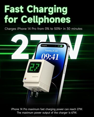 Flow Mini 2 Portable Portable Charger& Retro 67W GaN Charger Bundle in Saudi Arabia