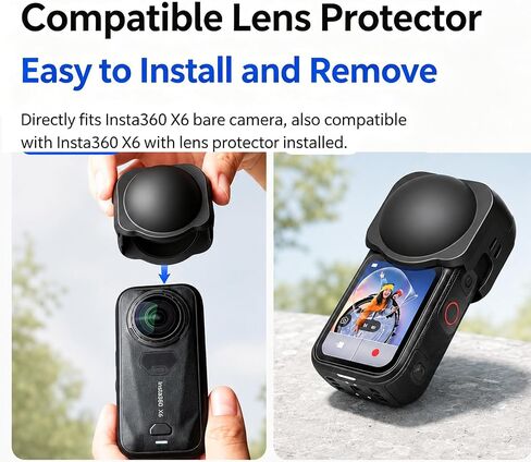 Lens Protective Case for Insta360 X6,Lens Case Silicone Protective Cover Accessories Box Filter Storage Shell for Insta360 X6 in Saudi Arabia