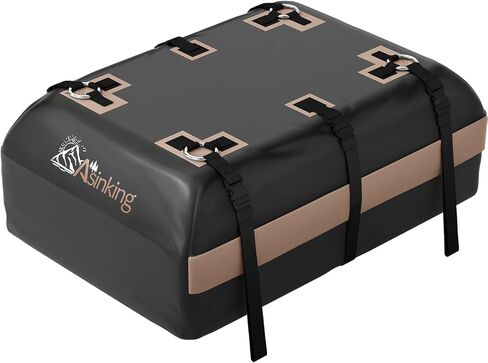 Asinking Car Rooftop Cargo Carrier Bag - 100% Waterproof Heavy Duty Car Roof Luggage Carrier 21 Cubic Feet, Fits All Vehicles with/Without Roof Rack - Easy Install & Triply Reinforced for Secure Use in Saudi Arabia