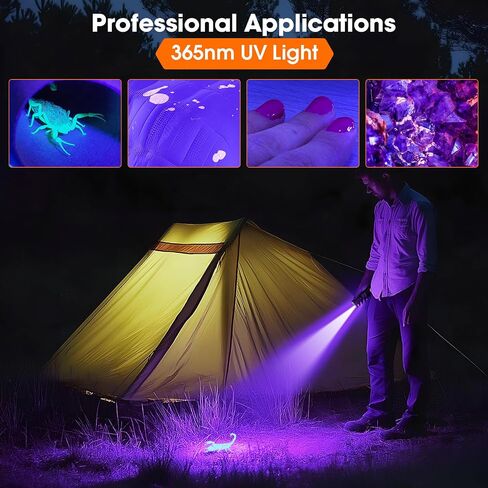 2pack Rechargeable EDC Flat Flashlight with COB Lights, UV Blacklight, Red, Super Bright LED Combo 3in1 Portable Pocket lights, Pocket Mini Magnetic EDC Flashlight with Clip for Working, Repairing in Kuwait